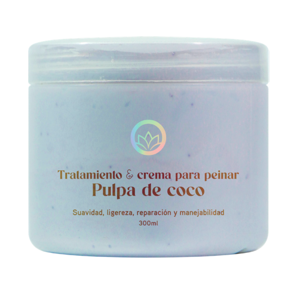 Pre-shampoo tratamiento & crema para peinar pulpa de coco