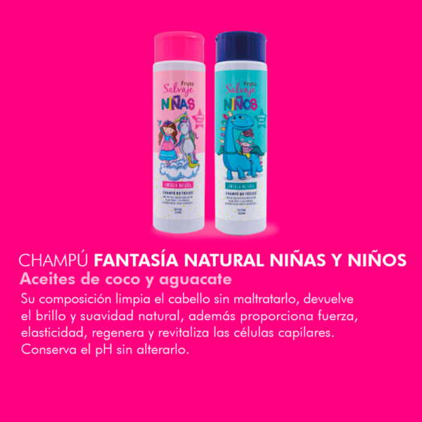 Shampoo fantasia natural niños y niñas